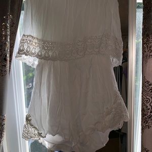 White short romper